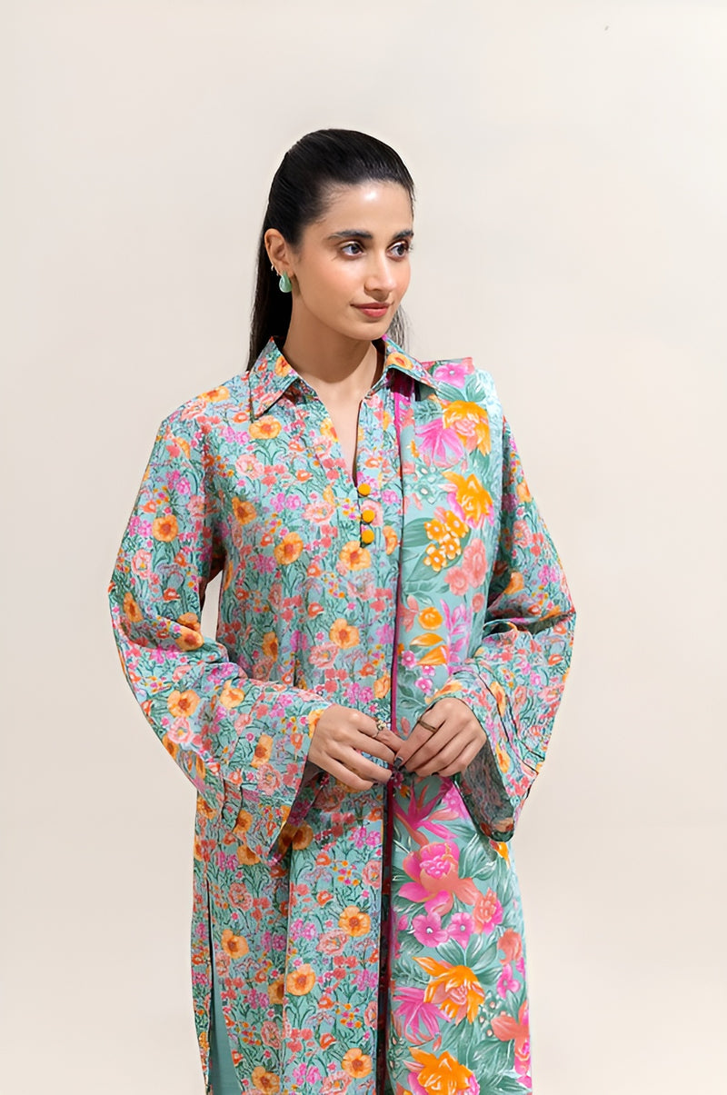 2 PIECE PRINTED KHADDAR SUIT-WHISPER ASH (UNSTITCHED)