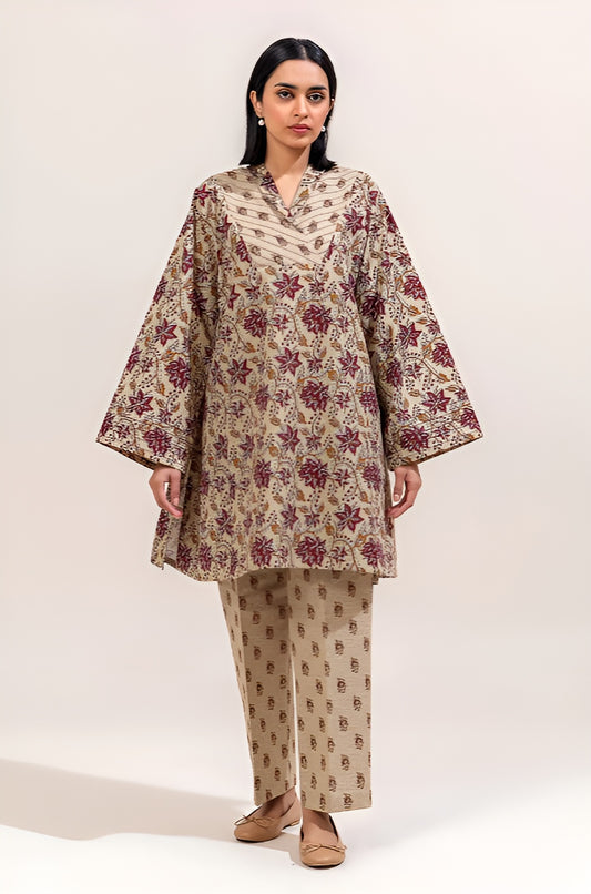 2 PIECE PRINTED KHADDAR SUIT-FLORAL CHARM (UNSTITCHED)
