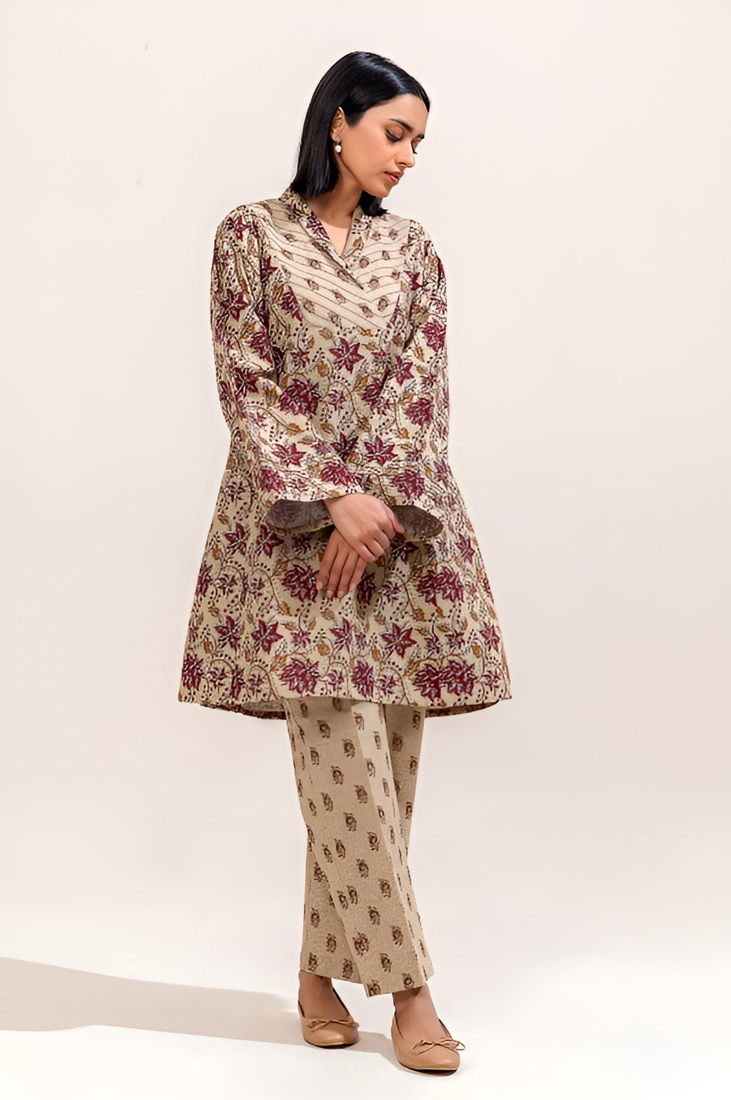 2 PIECE PRINTED KHADDAR SUIT-FLORAL CHARM (UNSTITCHED)