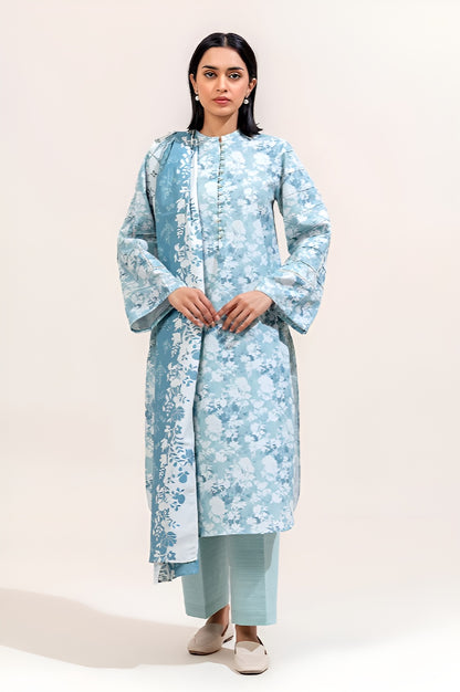 3 PIECE PRINTED KHADDAR SUIT-SAPPHIRE BLOOM (UNSTITCHED)