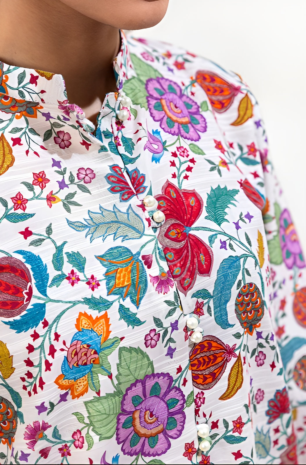 3 PIECE PRINTED KHADDAR SUIT-LINEN GLOOM (UNSTITCHED)