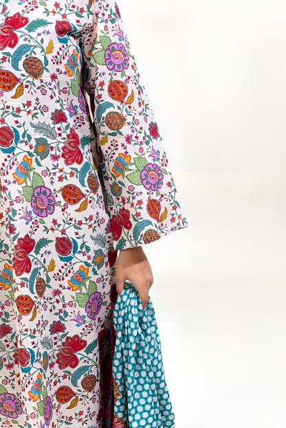 3 PIECE PRINTED KHADDAR SUIT-LINEN GLOOM (UNSTITCHED)