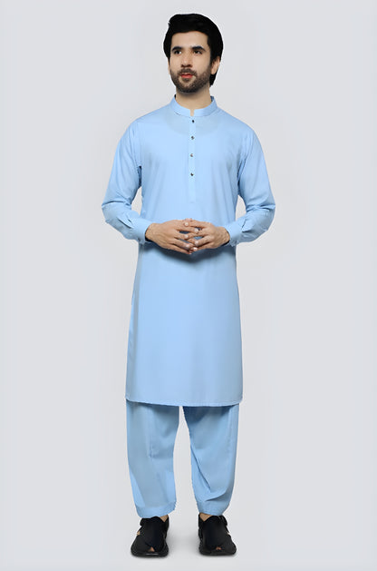 Royal Blue Wash & Wear – Premium Unstitched Suit for Men | The AK Collection