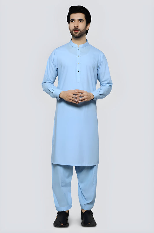 Royal Blue Wash & Wear – Premium Unstitched Suit for Men | The AK Collection