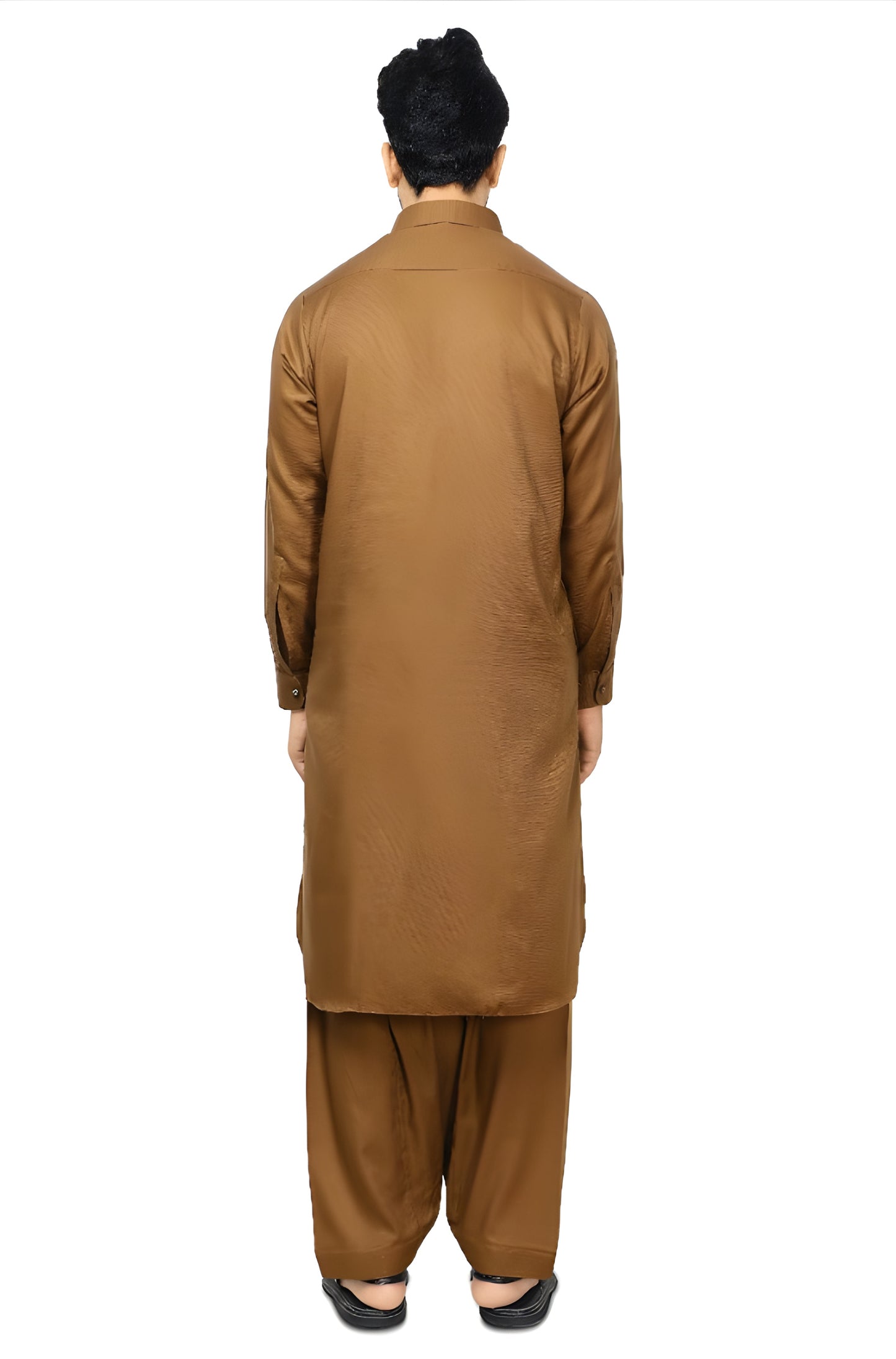 Gold Brown Wash & Wear – Premium Unstitched Suit for Men | The AK Collection
