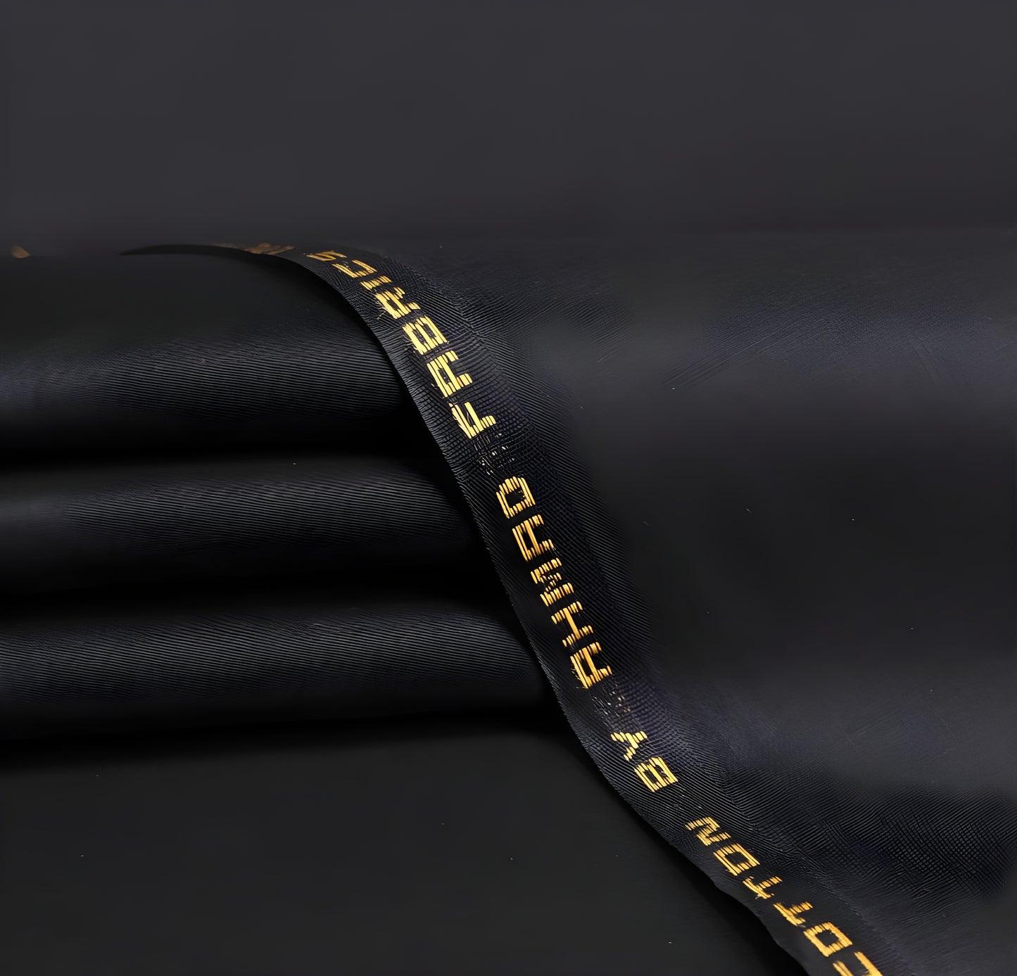 Black Cotton Unstitched Suit | The AK Collection