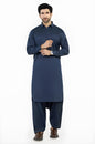 Navy Blue Cotton Unstitched Suit | The AK Collection
