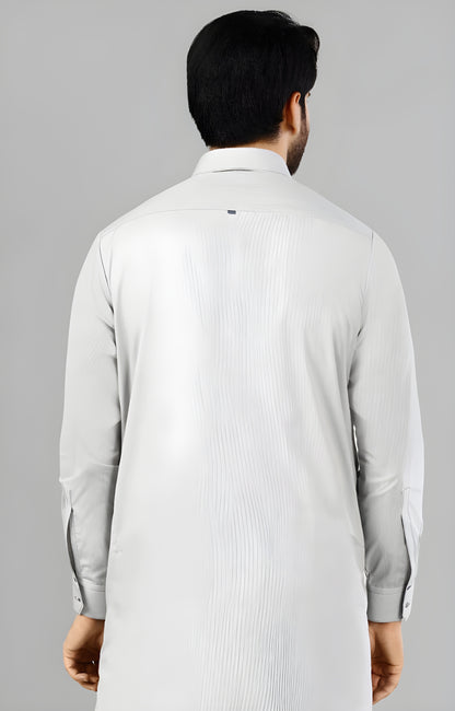 Grey Cotton Unstitched Suit | The AK Collection