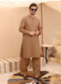 Brown Cotton Unstitched Suit | The AK Collection