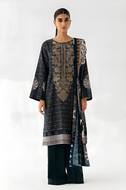 Beechtree Khaddar Embroidered 3-Piece – Design 01 (Unstitched)