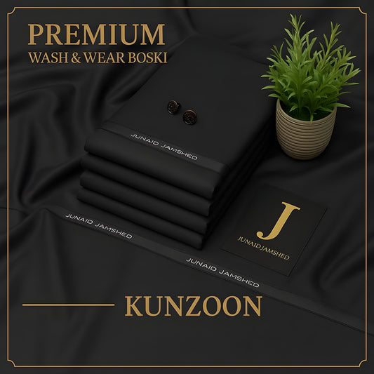 Elegant Black Wash & Wear – Premium Unstitched Suit for Men | The AK Collection