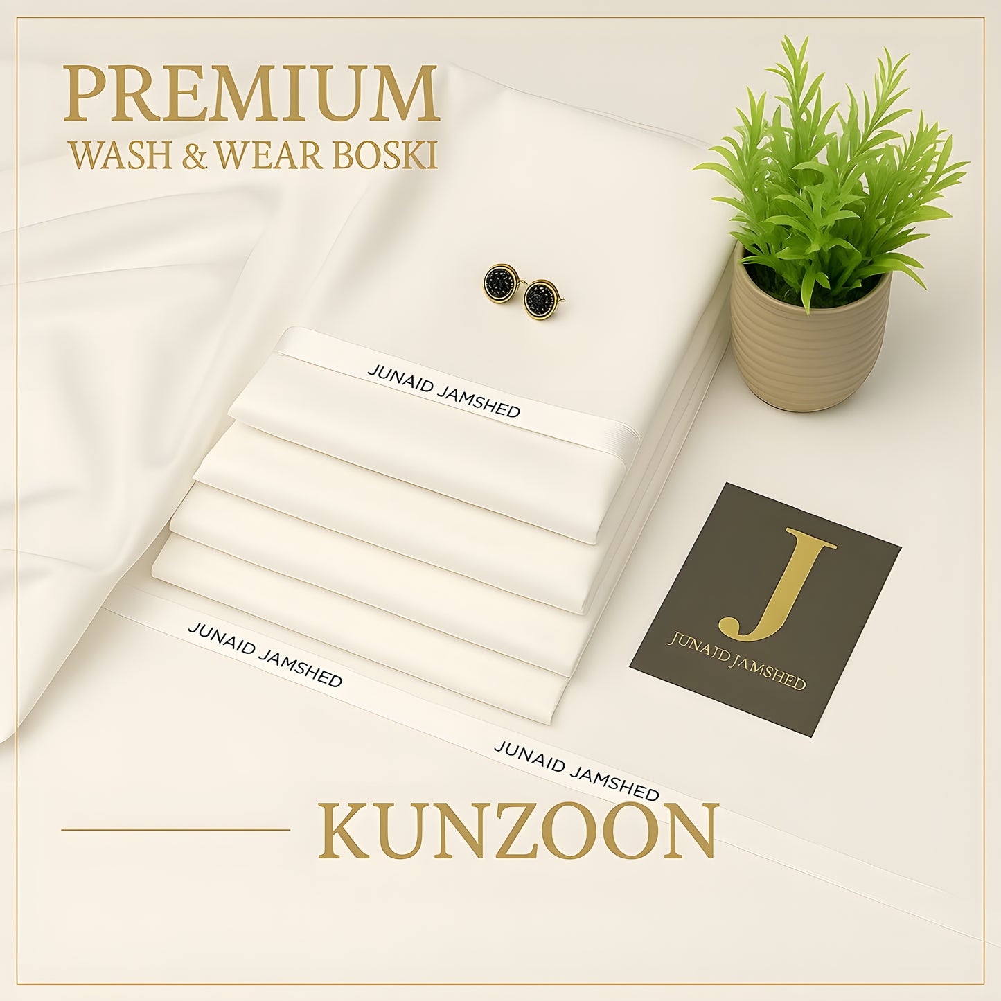 Off White Wash & Wear – Premium Unstitched Suit for Men | The AK Collection