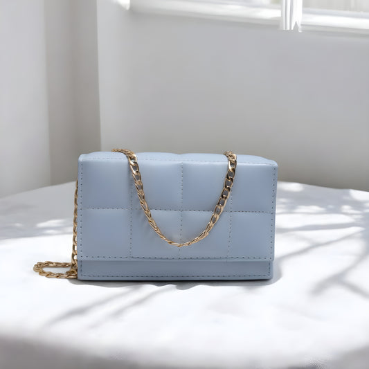 Light Blue Chain Shoulder Bag | The AK Collection