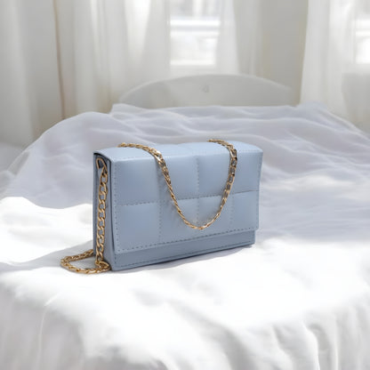Light Blue Chain Shoulder Bag | The AK Collection