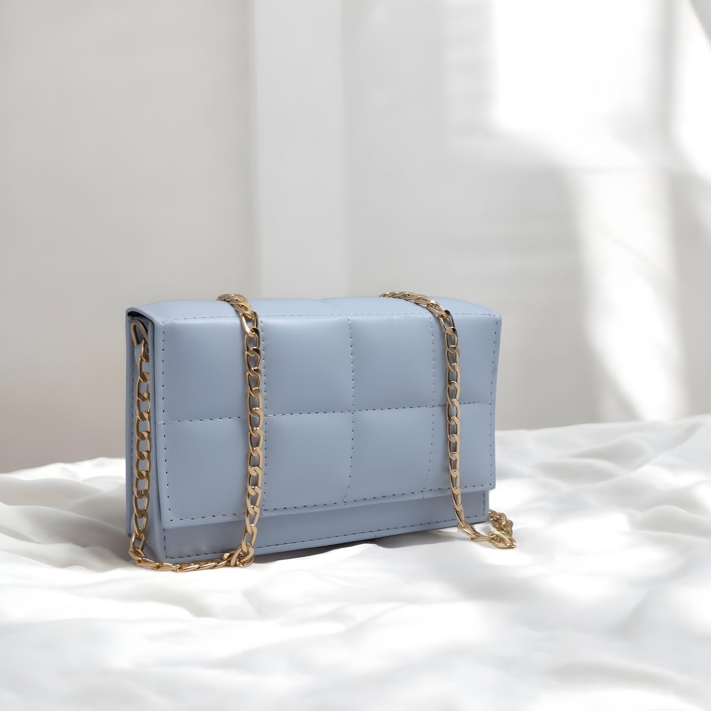 Light Blue Chain Shoulder Bag | The AK Collection