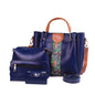 Navy Blue 3-Piece Designer Handbag Set | The AK Collection