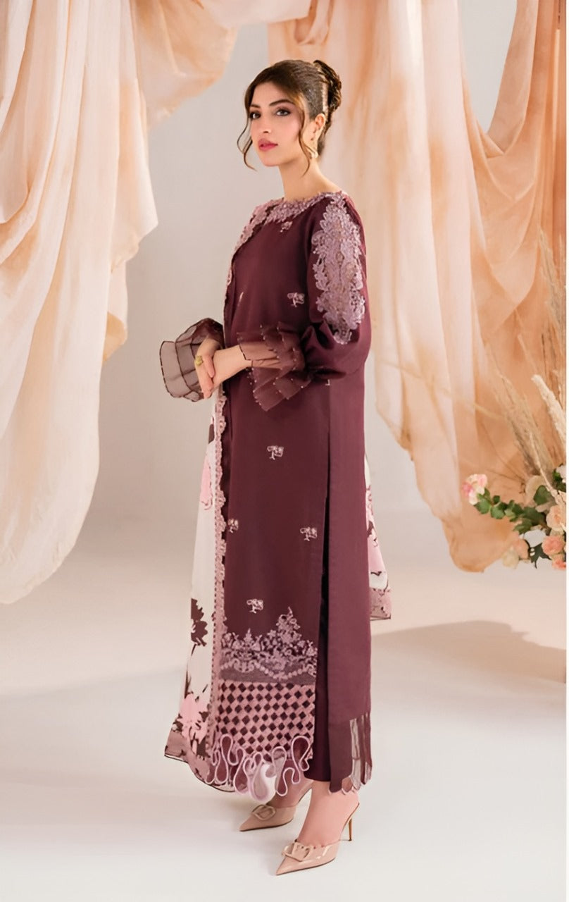 Asifa and Nabeel - Elysian floral viscose Shirt, Trouser and Dupatta