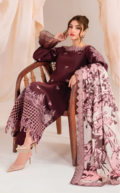 Asifa and Nabeel - Elysian floral viscose Shirt, Trouser and Dupatta