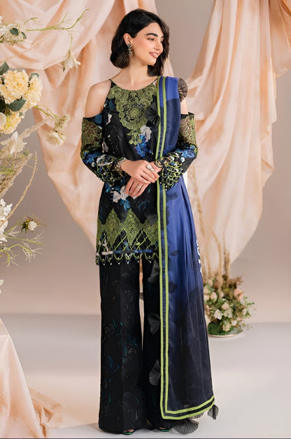 Meraki By Asifa Nabeel Unstitched 3 Piece Winter Vol-01 Collection'2024-MW-02-Midnight